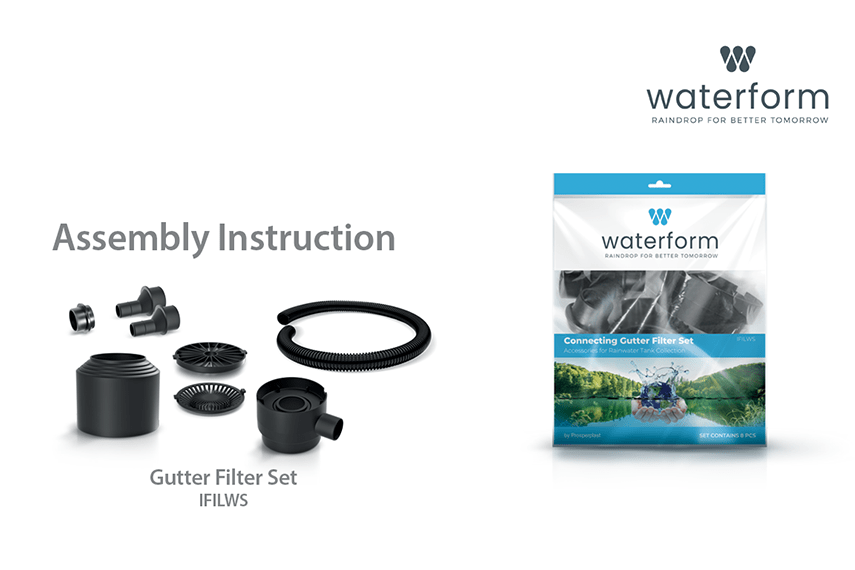 Jak namontovat okapový filtr na dešťovou vodu Gutter Filter Set IFILWS?